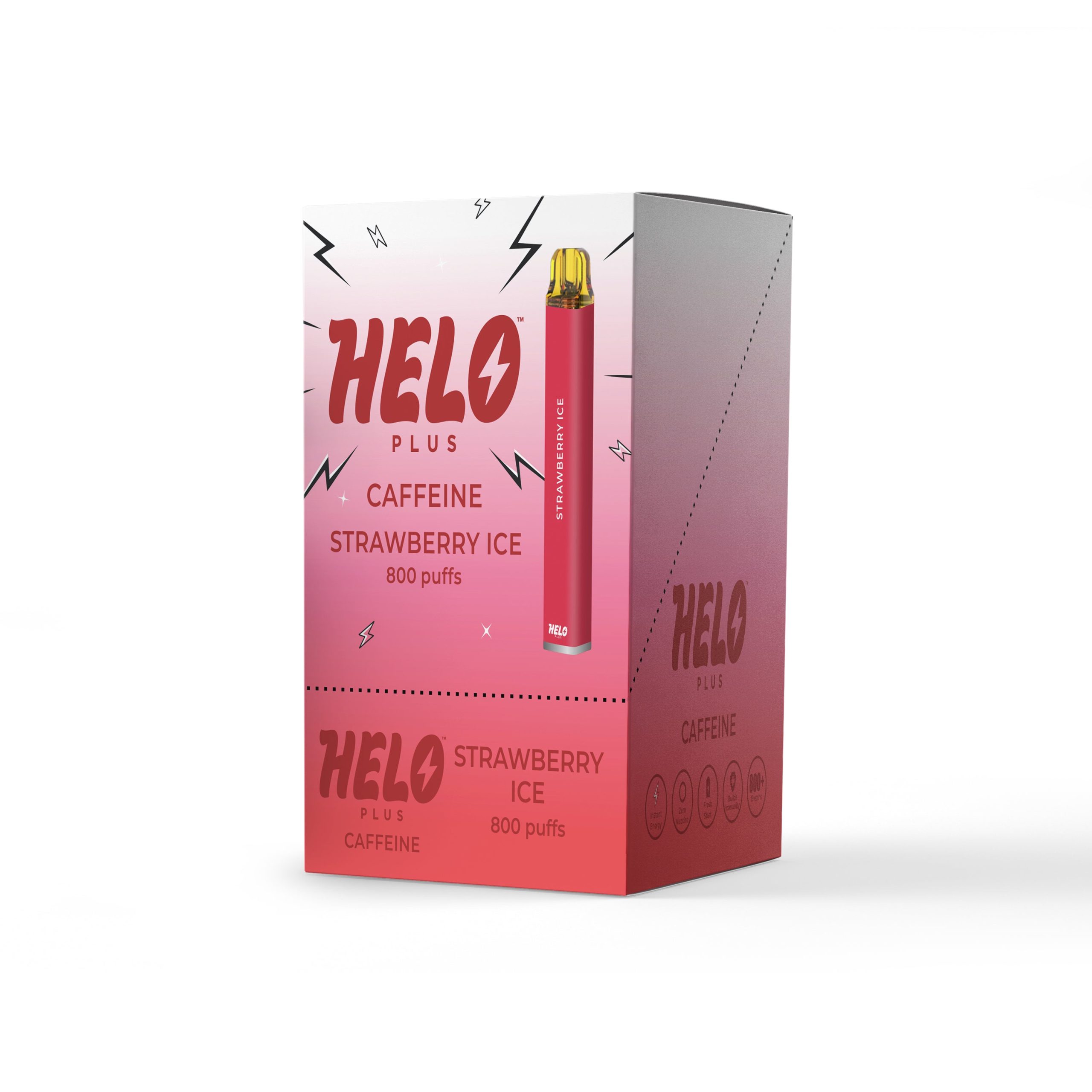 HeloPlusNewLogo-DisplayBox-StrawberryIce.jpg HELO Plus - Strawberry Ice (10 Pack) - Image 1